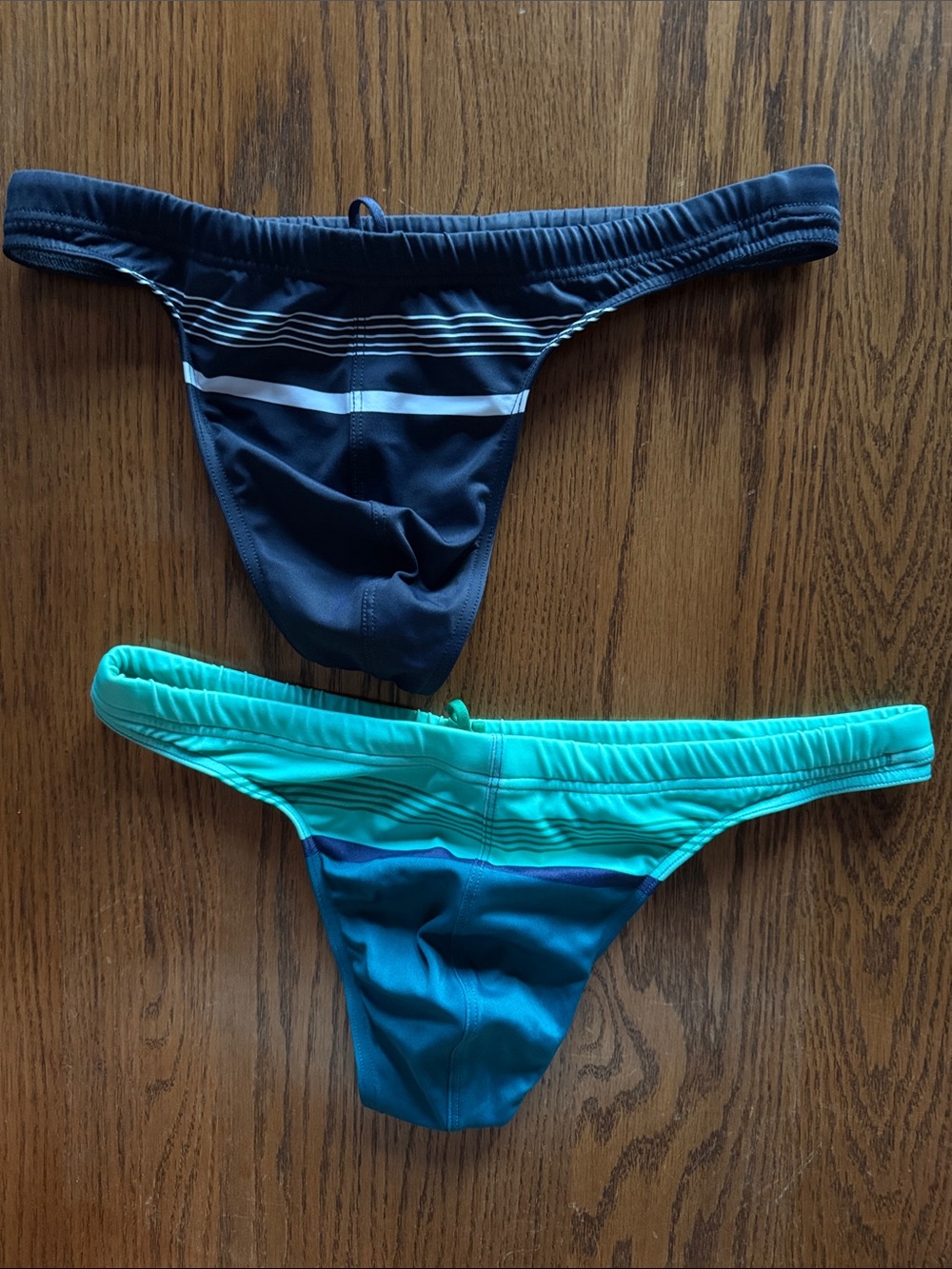 Men's Charlie by Matthew Zink Swim Thong Bundle - Dark Blue and Teal (M)